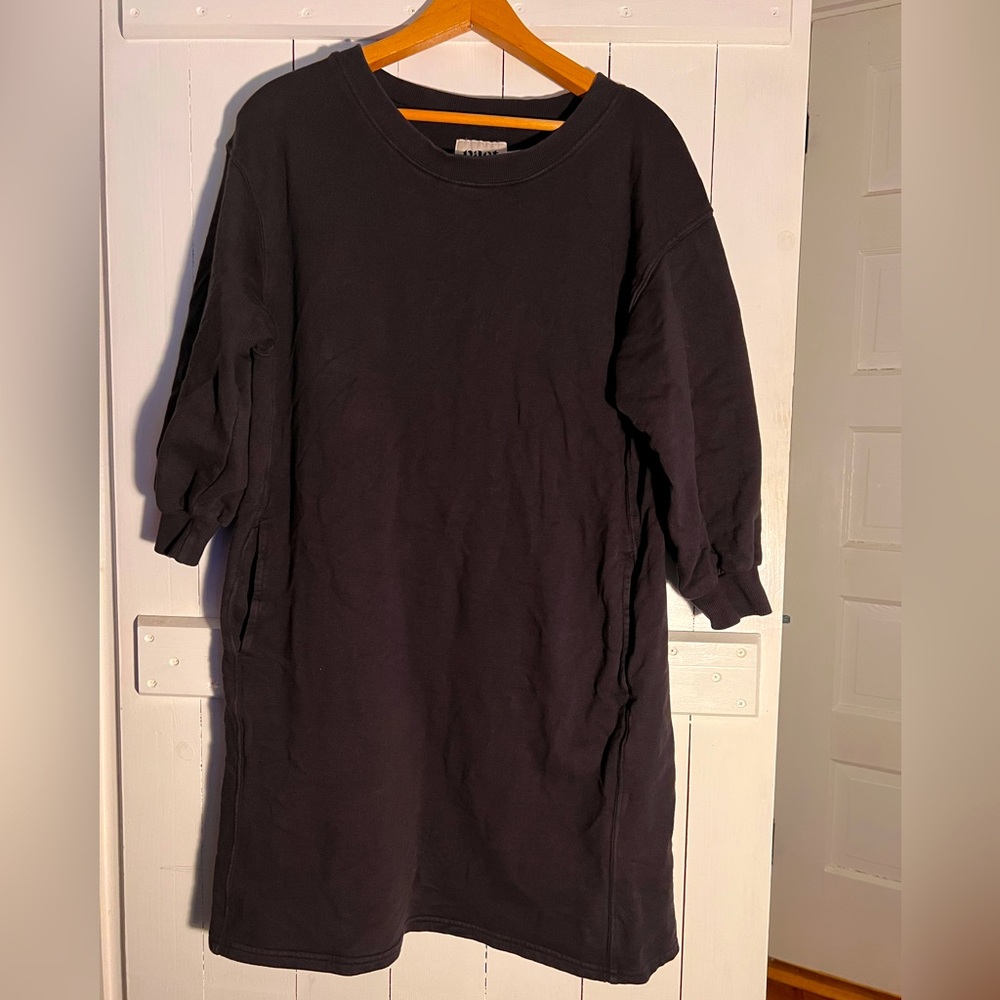 Pact Women’s Sweatshirt Dress w/Pockets Medium  100% Organic Cotton